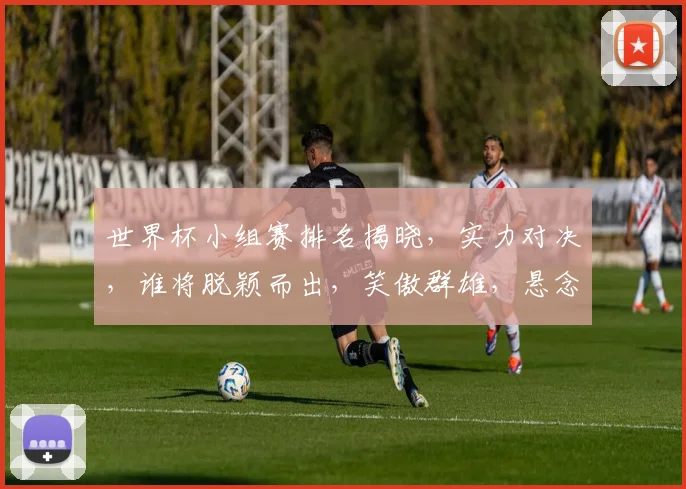 世界杯小组赛排名揭晓，实力对决，谁将脱颖而出，笑傲群雄，悬念重重，值得期待。